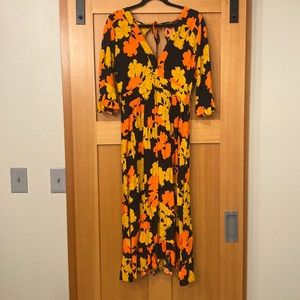 Floral Backless Maxi